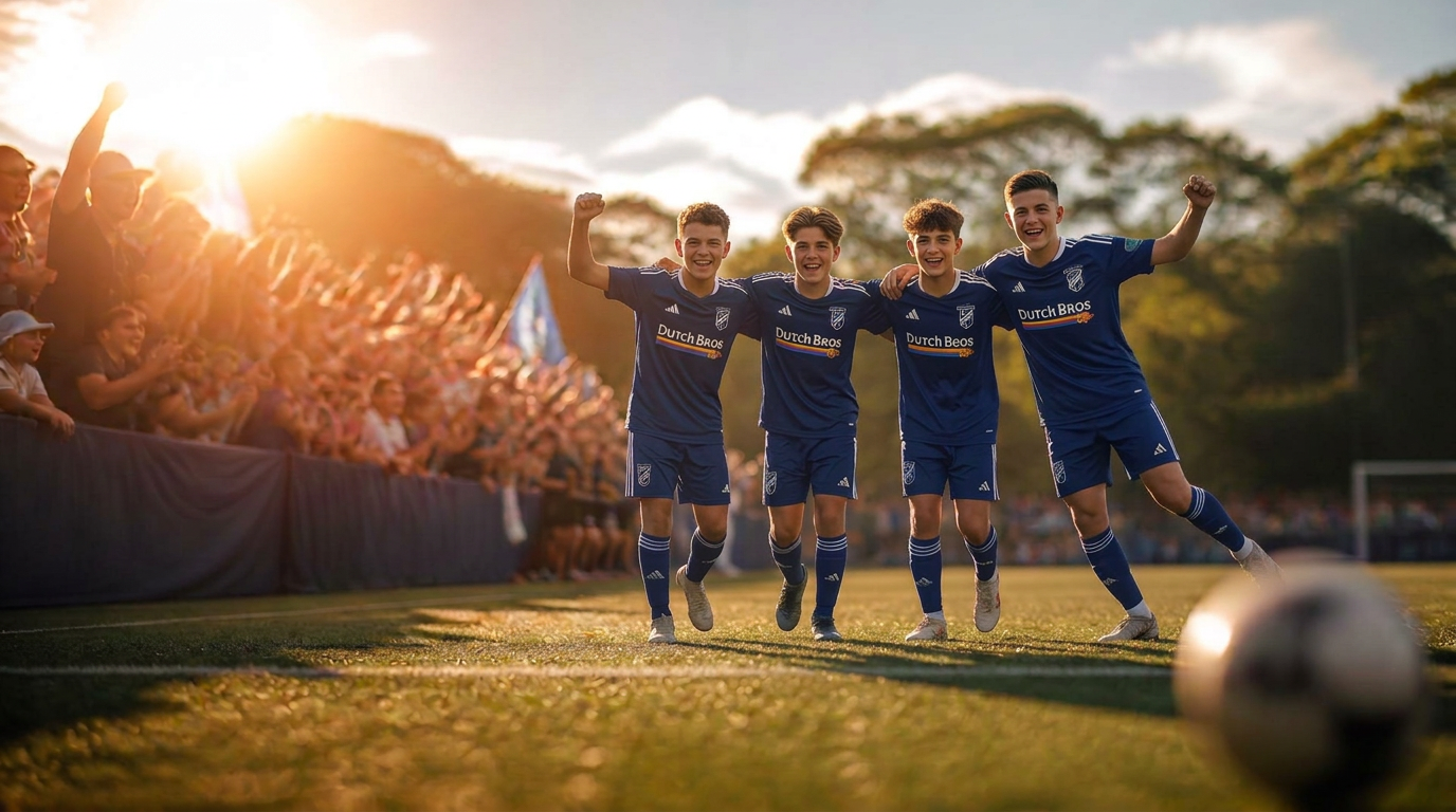 Fans cheering for EC Revolution U13 Boys Blue